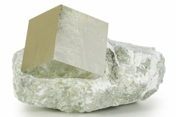 Natural Pyrite Cube In Rock - Navajun, Spain #361869
